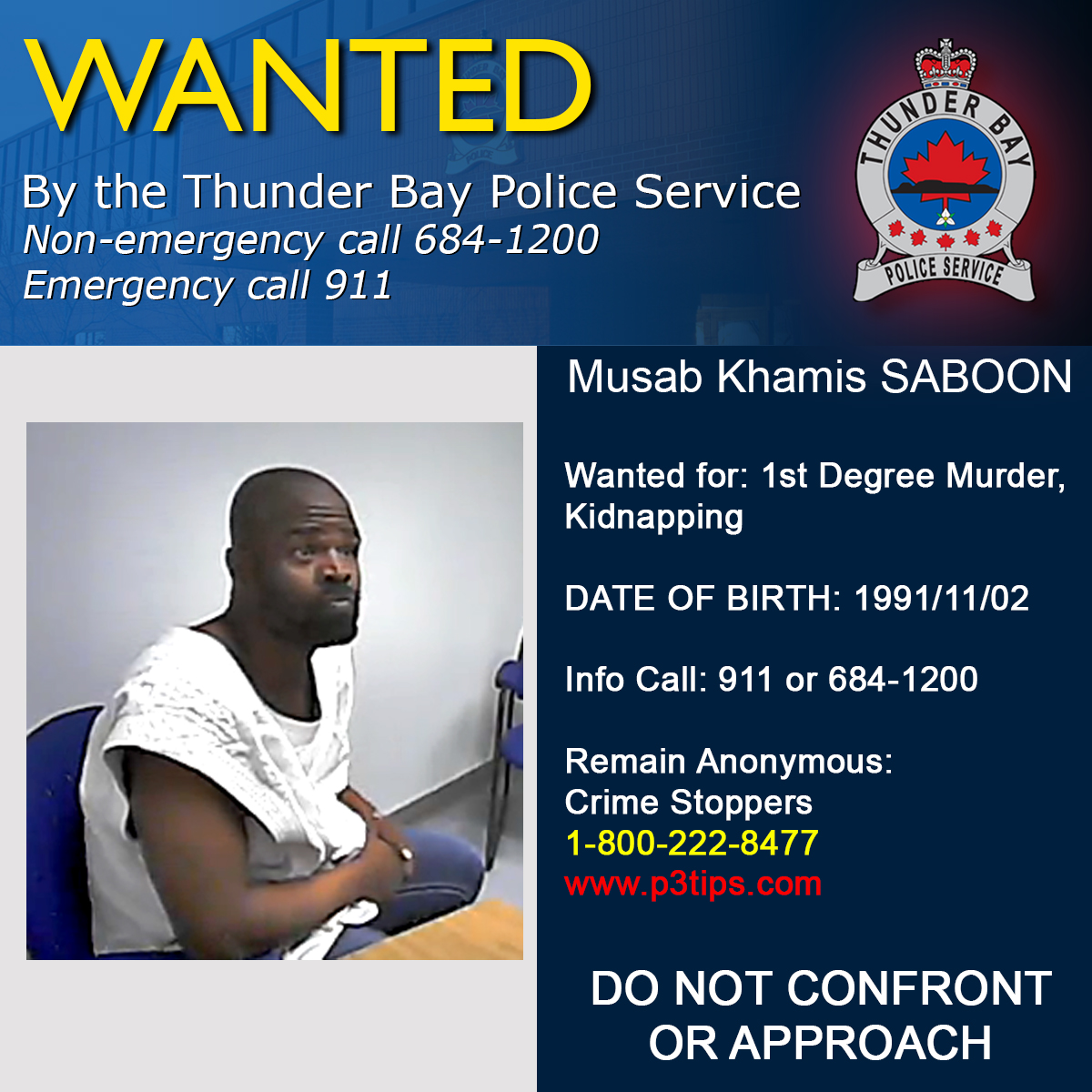 Second Suspect Arrested, Canada-Wide Warrant Issued for Third in Homicide Investigation Second Suspect Arrested, Canada-Wide Warrant Issued for Third in Homicide Investigation