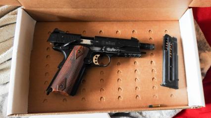 Three handguns, drugs and cash seized during search of apartment 